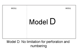 Model D:No limitation for perforation and numbering
